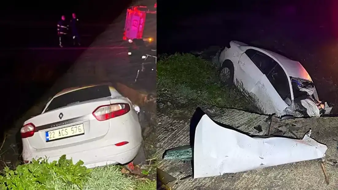 Otomobil, şarampole devrildi: 2 ölü