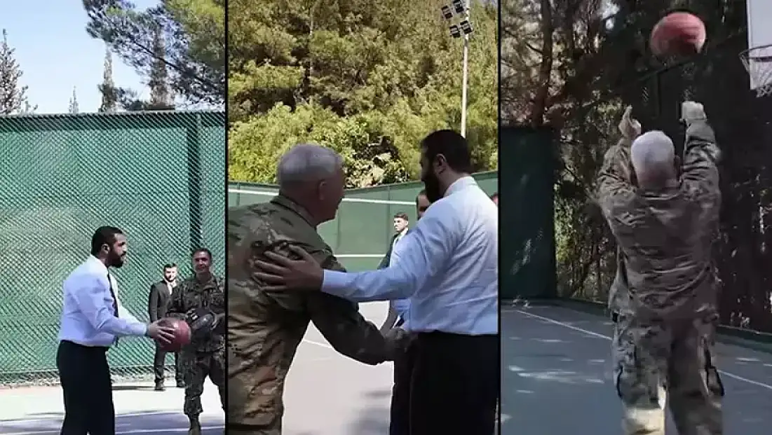 Suriye Cumhurbaşkanı Şara, ABD'li komutanlarla basketbol oynadı