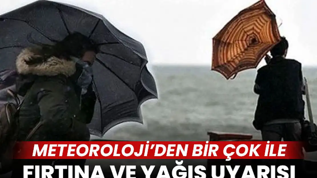 15 Şubat 2024 Meteoroloji'den Bir Çok İle Fırtına Ve Yağış Uyarısı