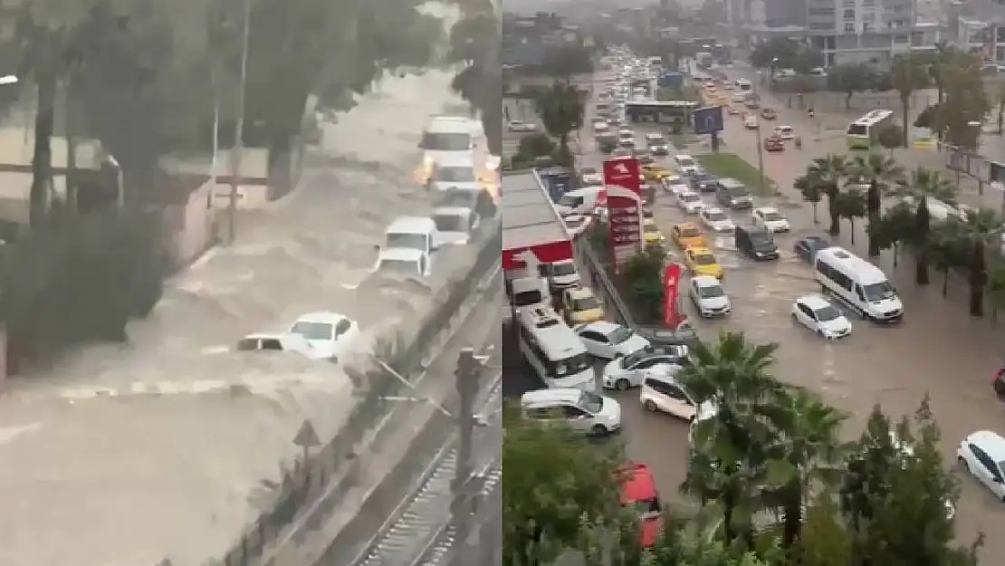 Adana Sokakları Göle Döndü! Araçlar Suların İçinde Yüzdü