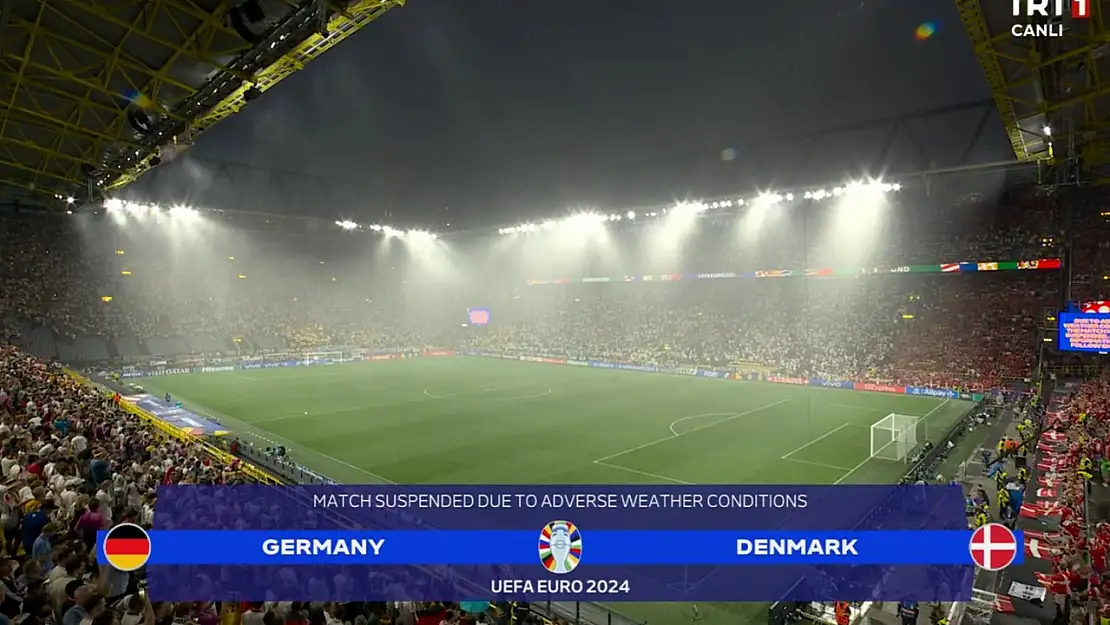 Almanya  - Danimarka Maçına Yağmur Engeli!
