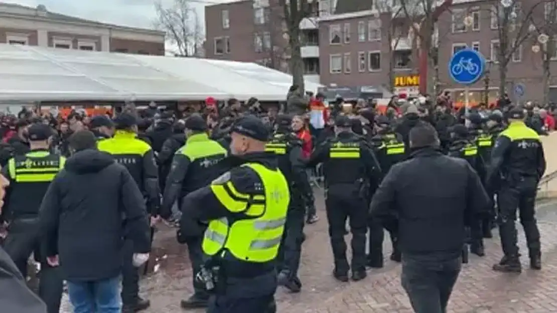 AZ Alkmaar - Galatasaray maçı öncesi kavga! Polis müdahale etti