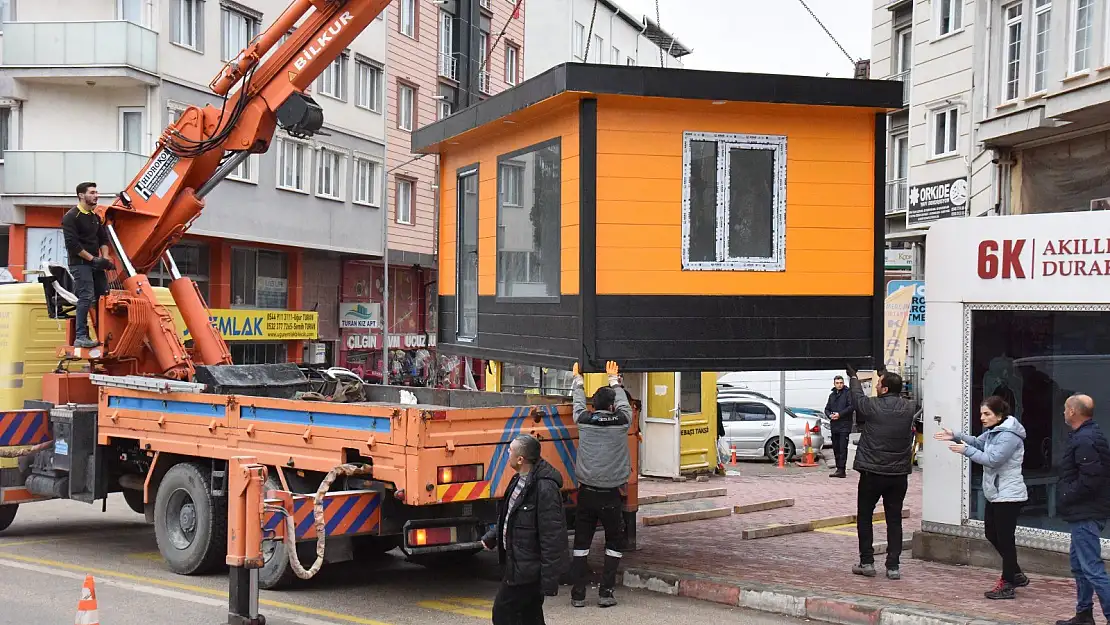 Bilecik'te  taksi durakları yenilendi