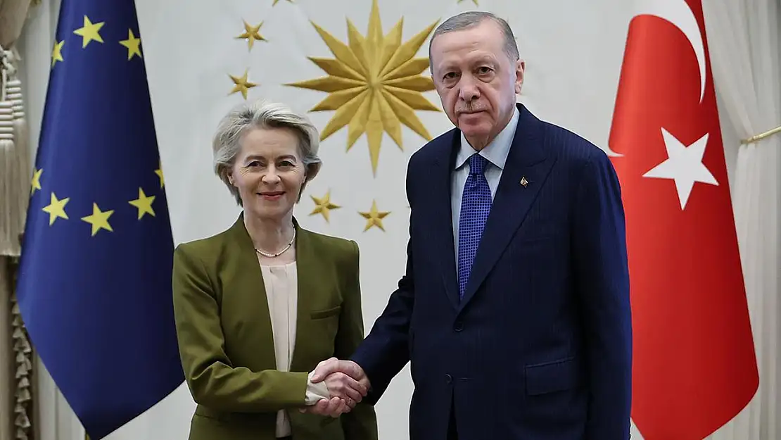 Cumhurbaşkanı Erdoğan, AB Komisyonu Başkanı Ursula on der Leyen'i Kabul Etti