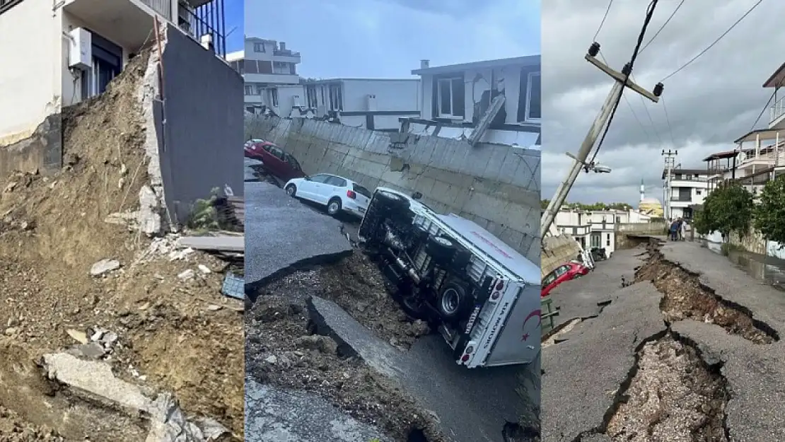 Deprem Değil Sağanak! İstinat Duvarı Çöktü, Yollar Paramparça Oldu