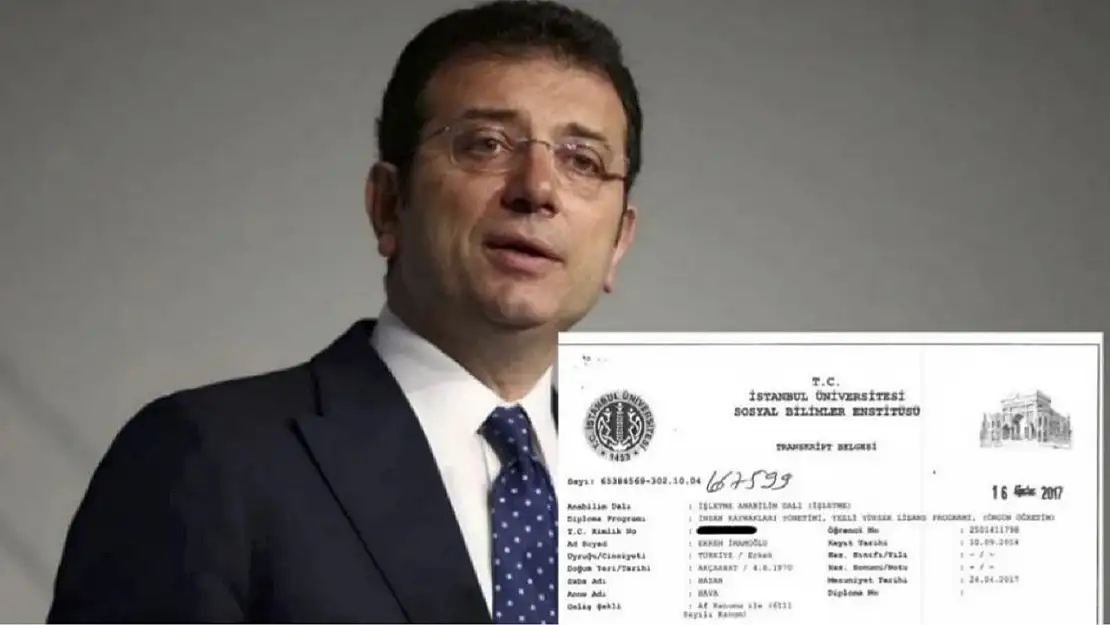 Ekrem İmamoğlu'nun Diplomasına Soruşturma! Diplomanın Denkliği Var Mı?