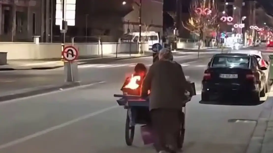 El arabası üzerinde yaktığı ateşle çocuklarını ısıtmıştı, Valilikten açıklama geldi