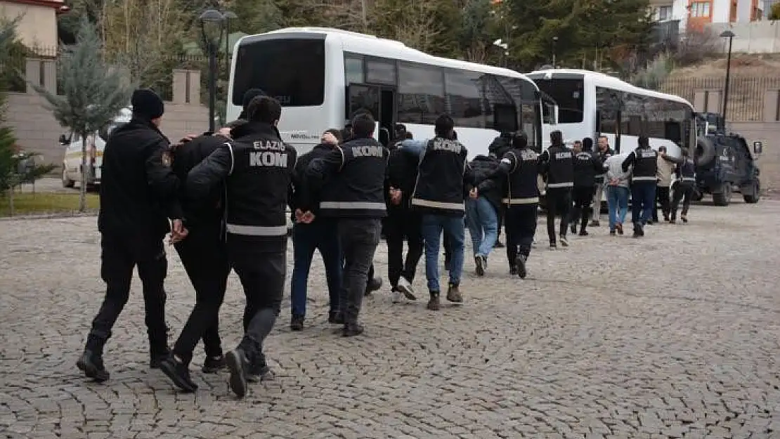 Elazığ'da KAFES-37 operasyonun 20 şüpheli tutuklandı