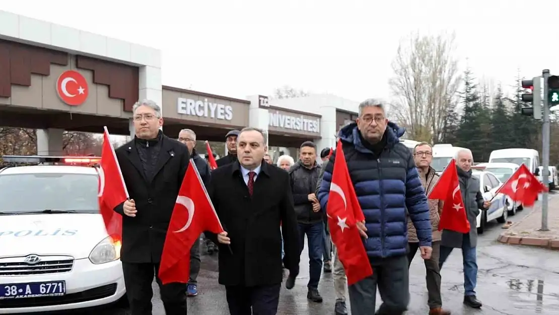 Erciyes üniversitesi şehitleri unutmadı