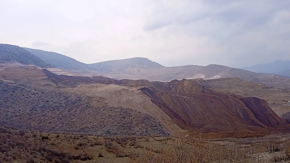 Erzincan'da madende toprak kaymasının Görüntüsü Ortaya Çıktı