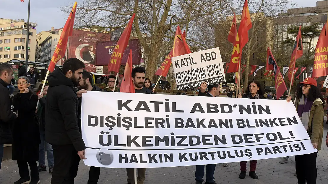 Halkın Kurtuluş Partisi Blinken'in gelmesini protesto etti