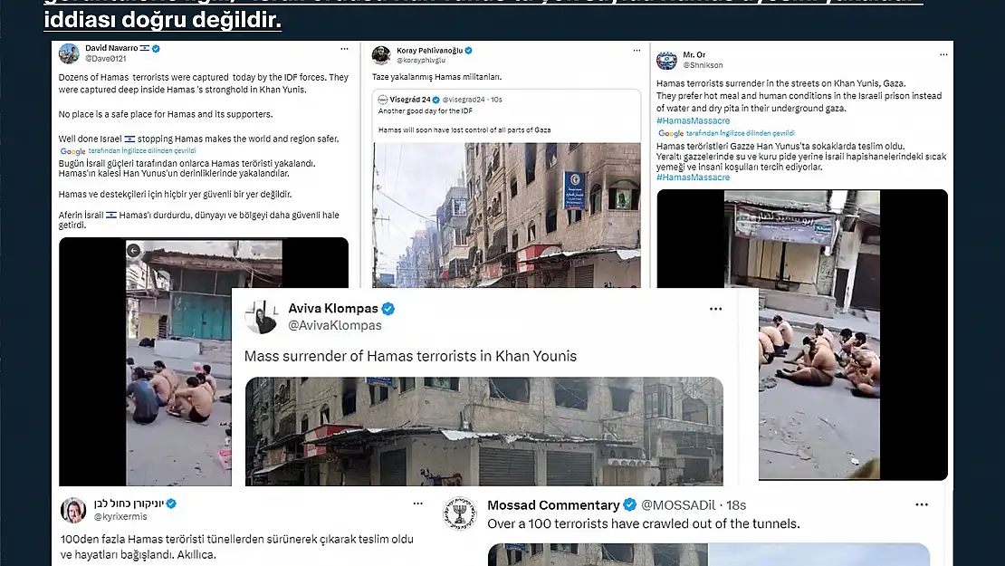 İletişim Başkanlığı: 'İsrail, çok sayıda Hamas üyesini yakaladı' iddiası doğru değil