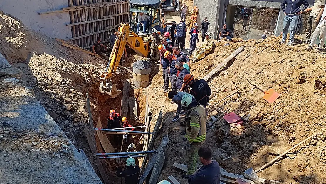 İnşaat alanında göçük 1 işçi hayatını kaybetti