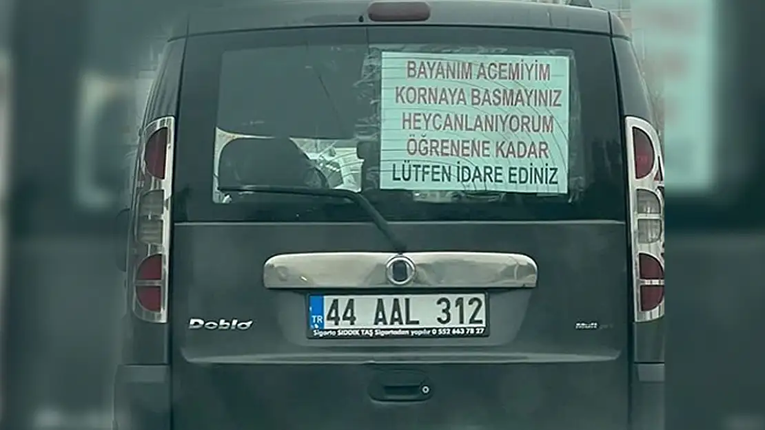 Kadın sürücüden ilginç uyarı!