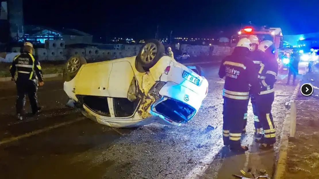 Kontrolü kaybeden sürücü metrelerce sürüklendi, takla attı