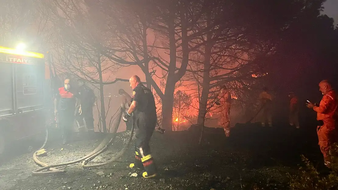 Kuşadası'nda Orman Yangını! Evler Tahliye Ediliyor