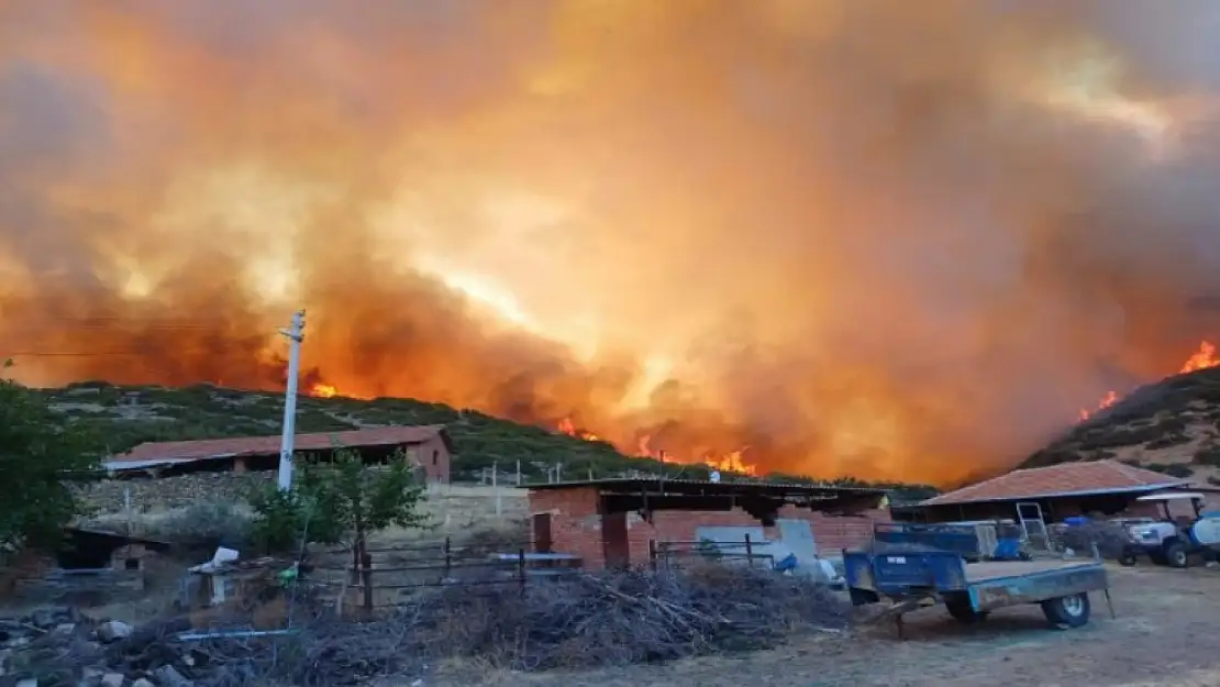 Manisa'da Orman Yangını! 2 Mahalle Boşaltıldı