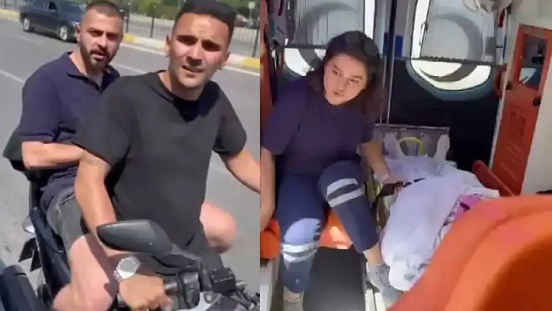 Motosikletle Ambulansın Önünü Kesip İçini Kontrol Eden Trafik Magandaları Yakalandı