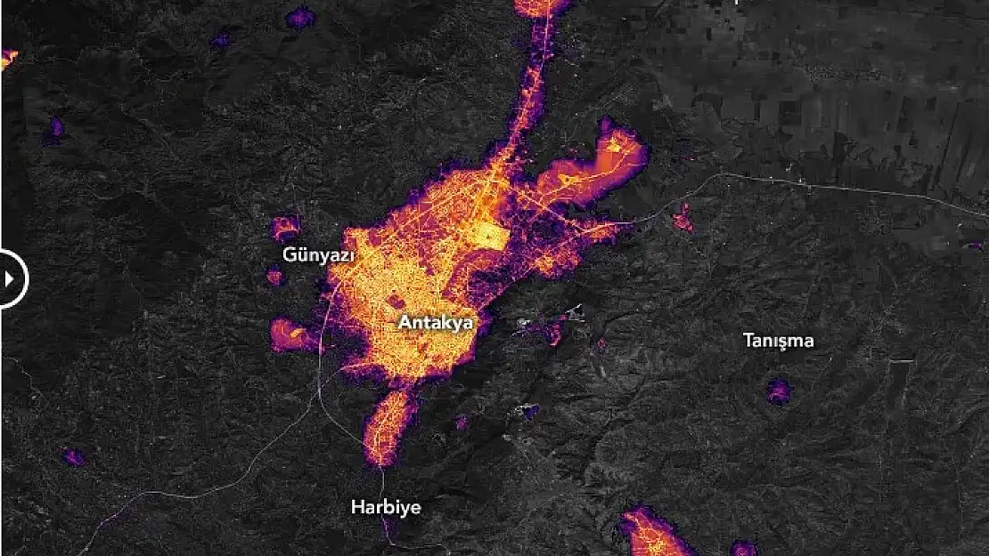 NASA depremin uzaydan nasıl göründüğünü paylaştı