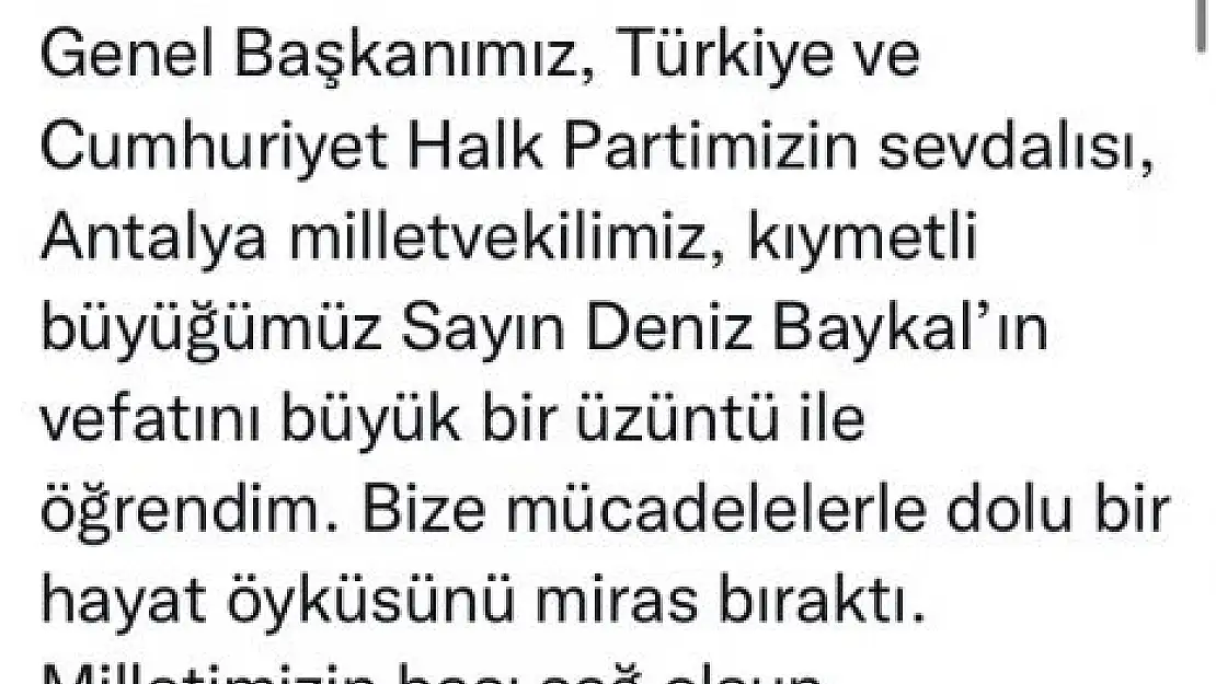 Deniz Baykal Öldü mü? Deniz Baykal'dan Acı Haber…