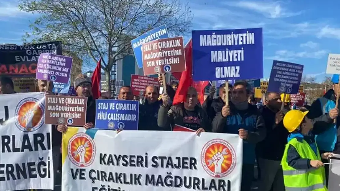 Staj ve çıraklık mağdurları Büyük İstanbul Mitingi ile seslerini duyurdu