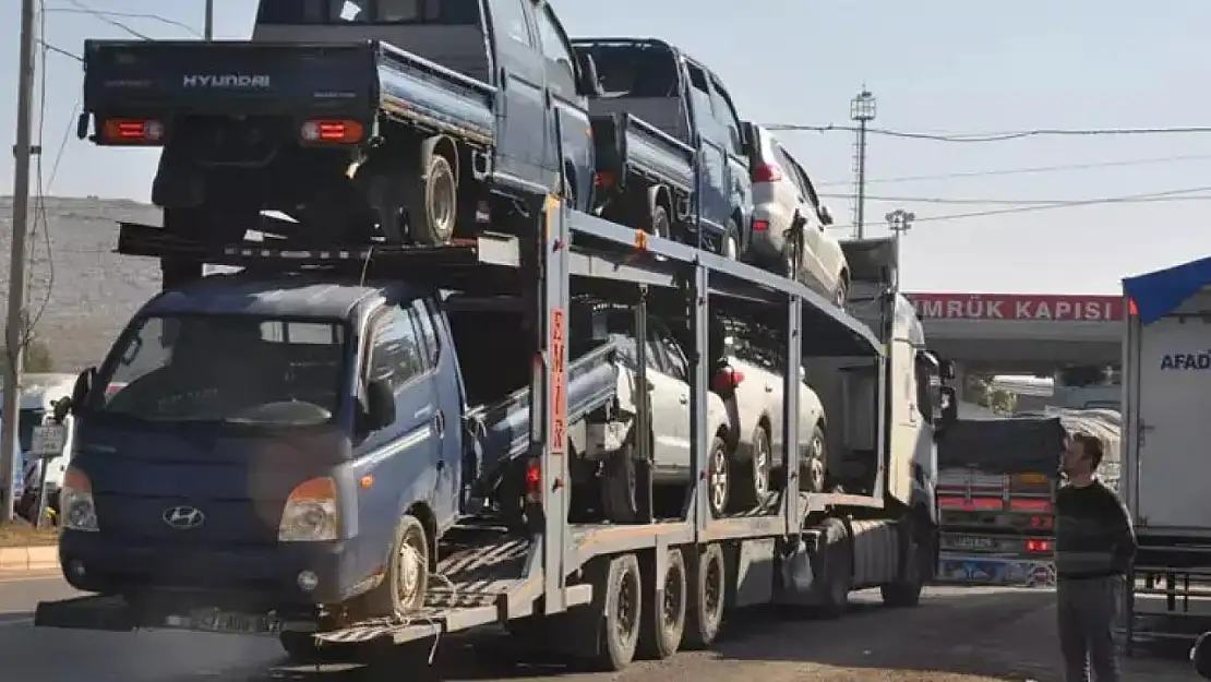 Suriye'ye sıfır ve ikinci el araç sevkiyatı rekor kırdı!