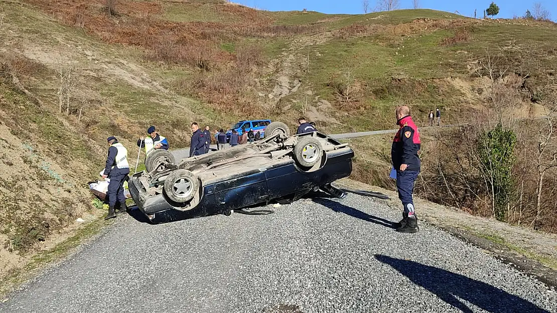 Takla atan otomobilin sürücüsü öldü