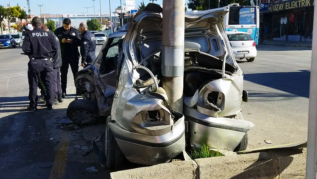 Trafik kazasında şaşırtan görüntü