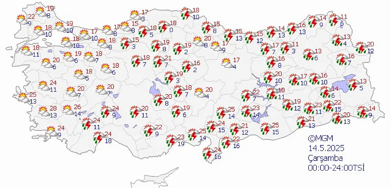 Kuvvetli yağışa dikkat: Meteoroloji'den 25 İle Sarı Kodlu Uyarı!