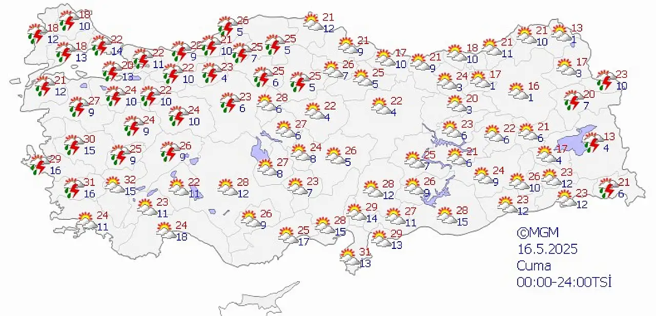 Kuvvetli yağışa dikkat: Meteoroloji'den 25 İle Sarı Kodlu Uyarı!