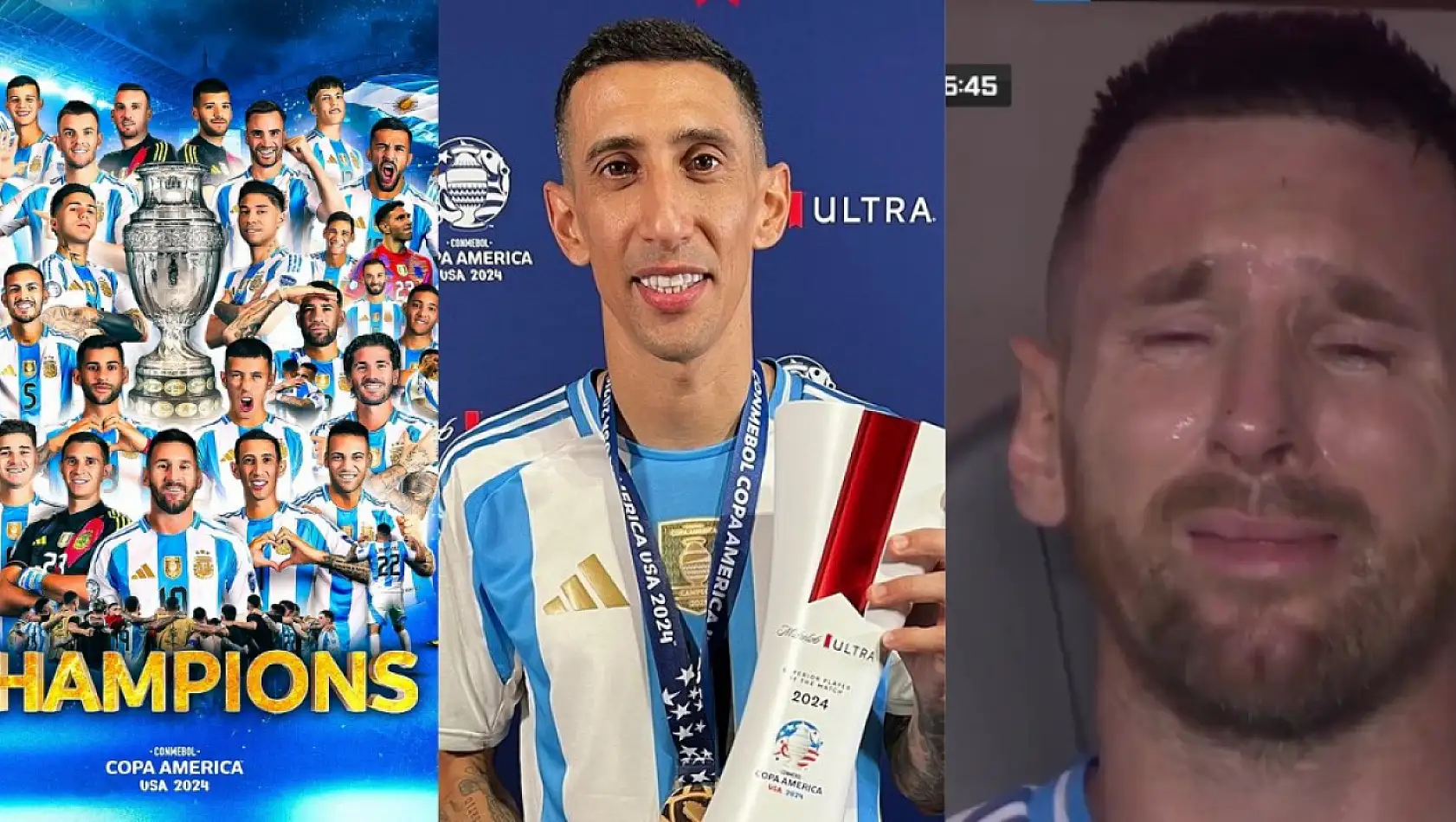Arjantin Copa America'da 2 Kez Üst Üste Şampiyon Oldu! Messi Sakatlandı Maça Devam Edemedi