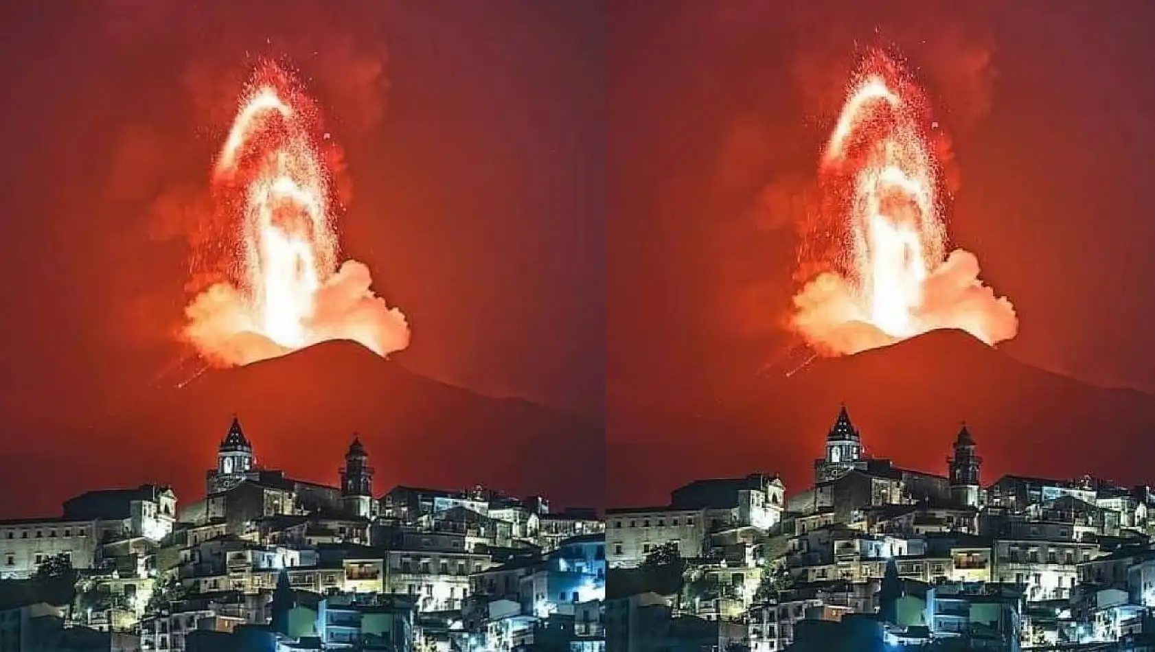 Avrupa'nın En Yüksek ve En Aktif Yanardağı Etna Yanardağı Patladı!