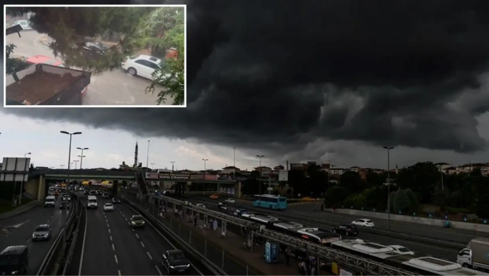 İstanbul'da Yağış Hayatı Felç Etti! Gündüz Geceye Döndü