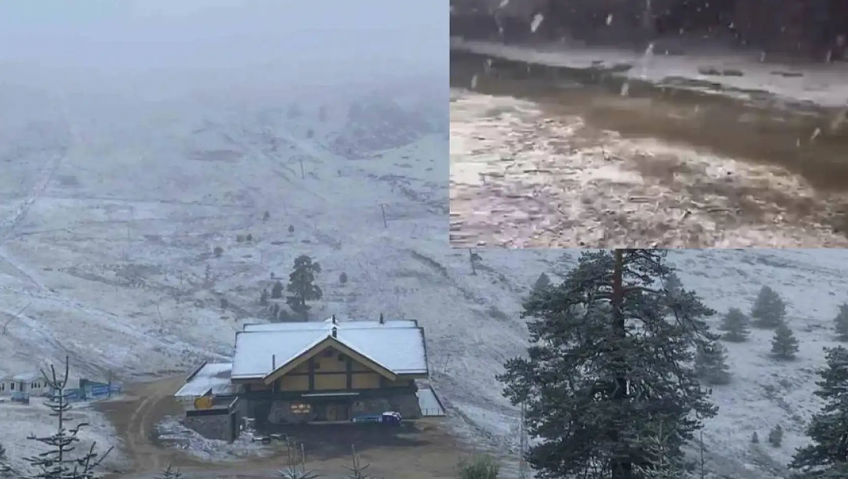 Kış Erken Geldi! Bolu ve Sivas'ta Kar Yağışı