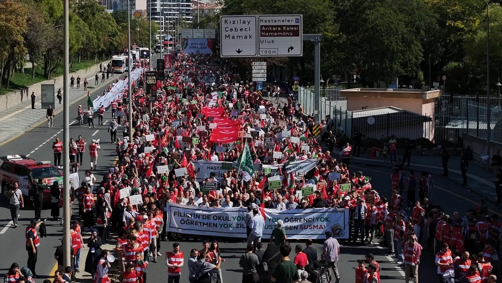 Türkiye Genelinde Filistin için Destek Yürüyüşleri Yapıldı