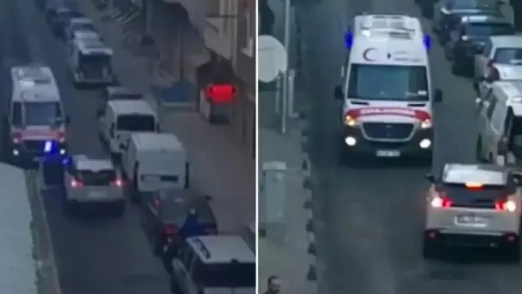 Yol Verilmeyen Ambulans Olayında Bu Sefer Ambulans Suçlu! Trafikten Men Edildi!