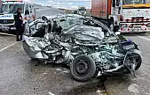 Ters Yönde İlerleyen Otomobil  Kamyon İle Çarpıştı 3 Ölü, 2 Yaralı