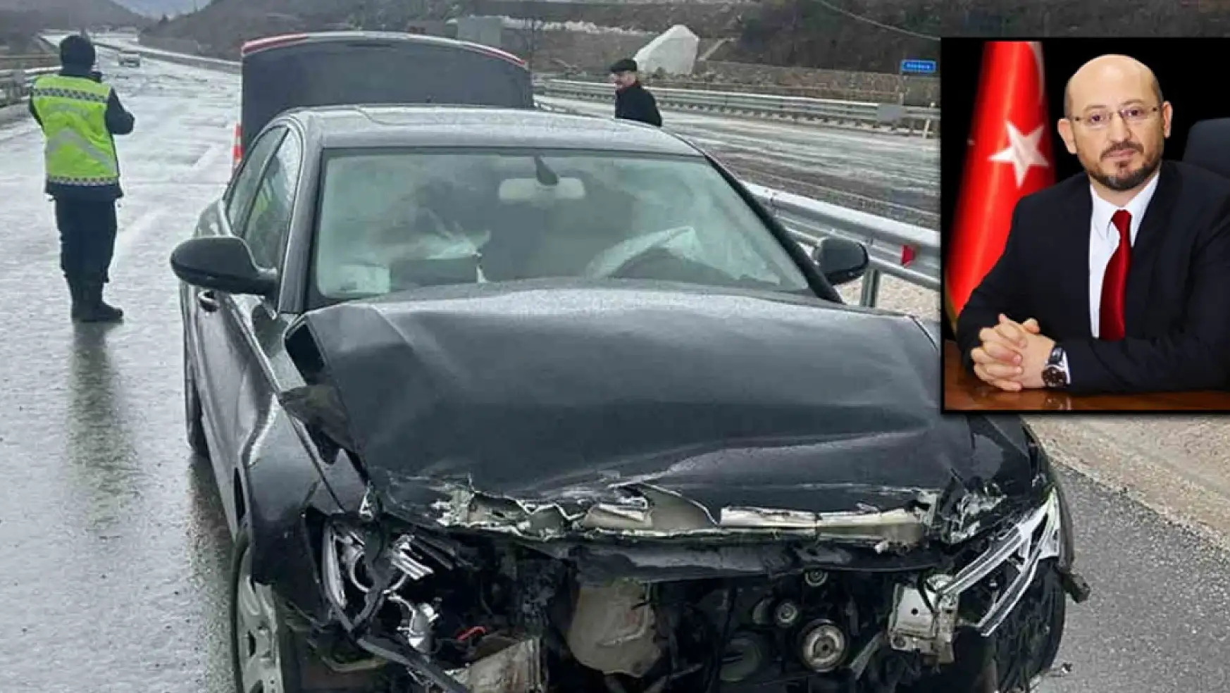 AK Partili Niksar Belediye Başkanı Makam Aracıyla Kaza Yaptı