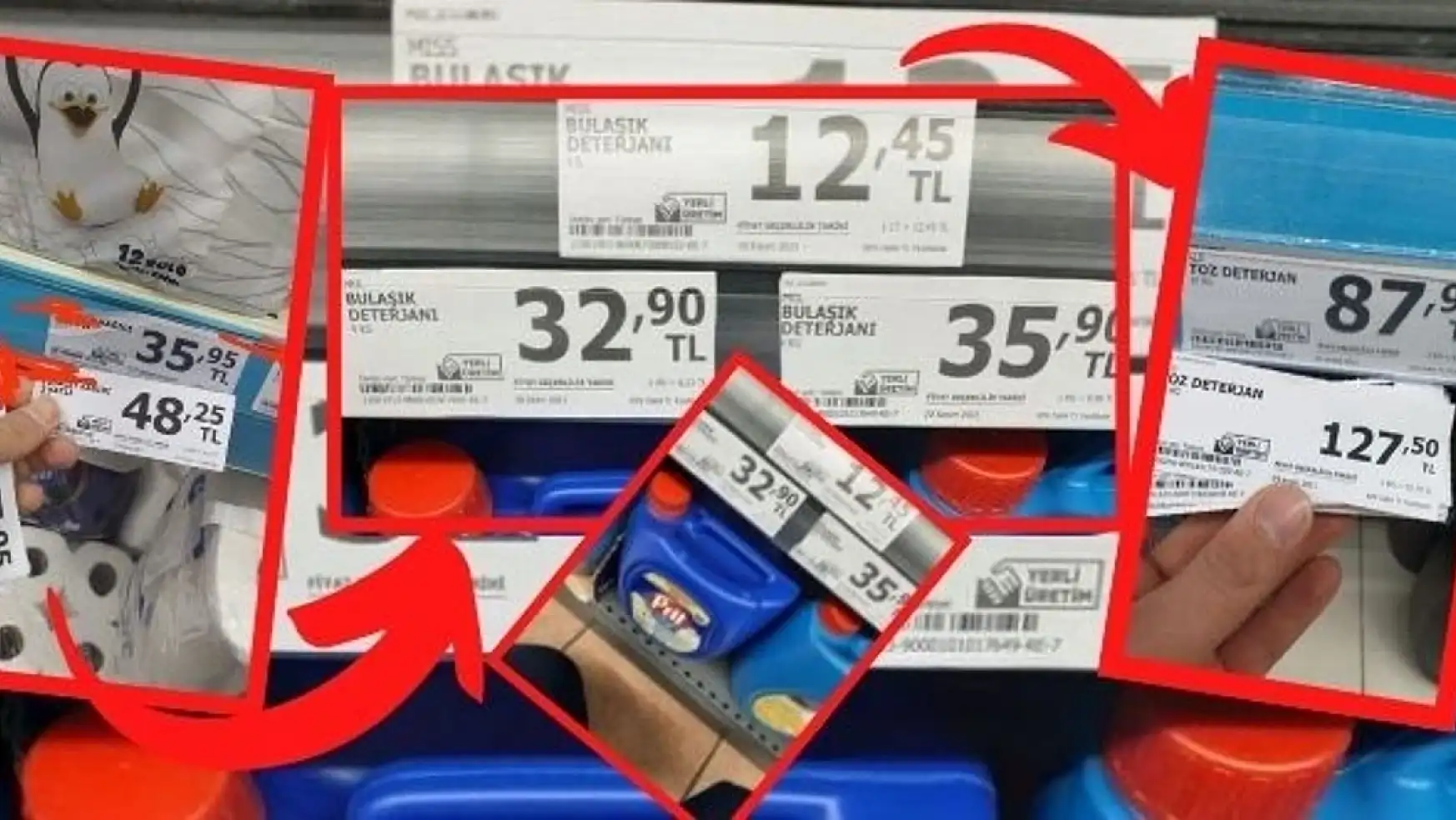 Zincir marketler yine ürünlerin etiketlerini değiştirdiler