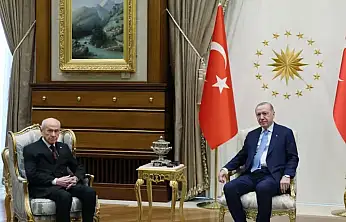 Cumhurbaşkanı Erdoğan Ve Bahçeli Cumhurbaşkanlığı Külliyesi'nde Bir Araya Geldi