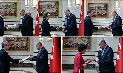 Beş Ülkenin Büyükelçisi, Cumhurbaşkanı Erdoğan'a Güven Mektuplarını Sundu