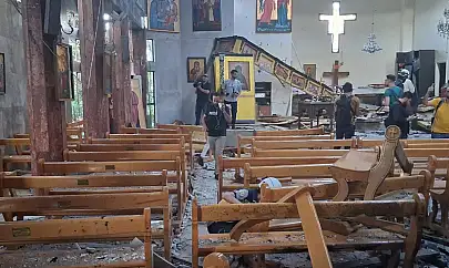 Suriye'de Kiliseye  Saldırı Düzenlendi Çok Sayıda Ölü Var
