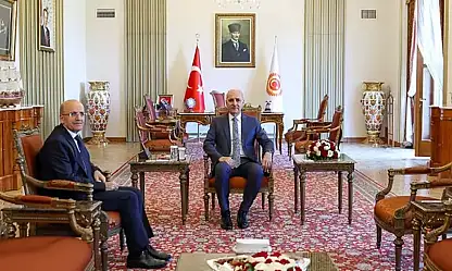 TBMM Başkanı Kurtulmuş, Bakan Şimşek'i kabul etti