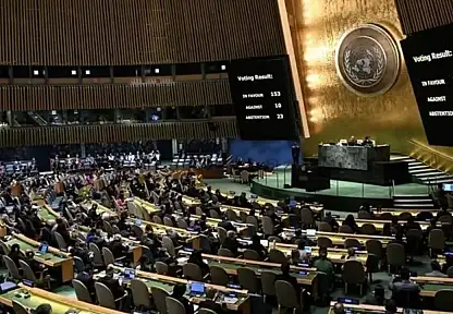 BM Genel Kurulu'nda Filistin Ve Suriye Oylaması