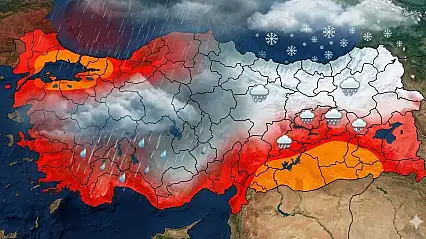 Meteoroloji'den İstanbul Dahil 33 İli Kırmızıya Boyadı! Kar Ve Sağanak Vuracak