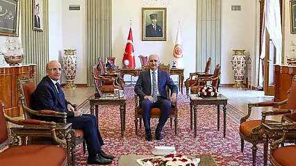 TBMM Başkanı Kurtulmuş, Bakan Şimşek'i kabul etti
