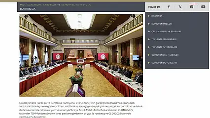 TBMM'de kurulan Komisyonun Özel İnternet Sitesi Hazırlandı