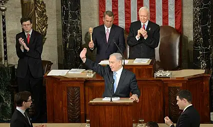 ABD Kongresi'nde Skandal! Gazze Kasabı Netanyahu Dakikalarca Ayakta Alkışlandı