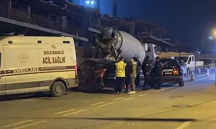 Beton mikserinin içine düşen sürücü hayatını kaybetti