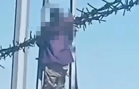 Zabıtalara Kızdı Elektrik Direğine Kendini Astı